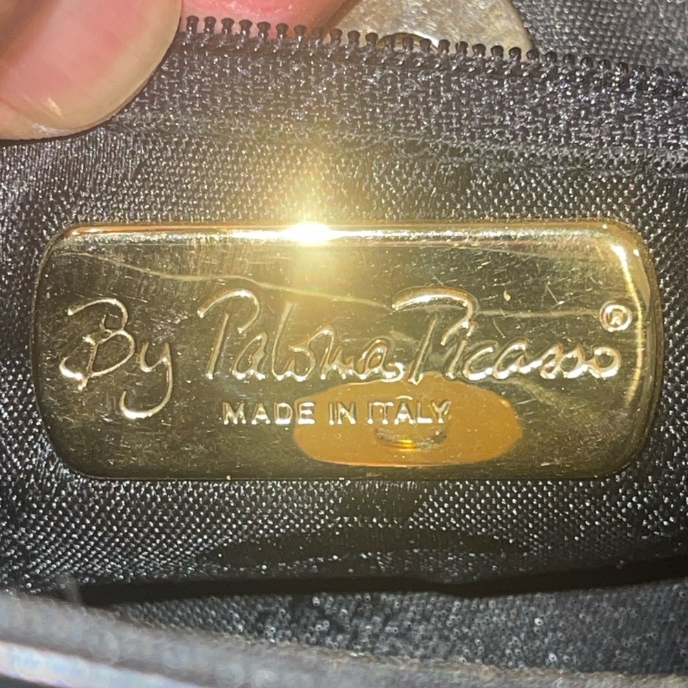 Vintage Paloma Picasso Black Leather Shoulder Bag - Picture 3 of 12